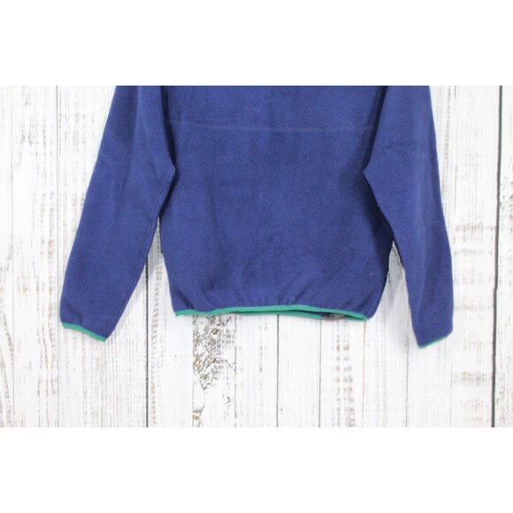LL Bean Beans Classic Snap Fleece Pullover Sweater Night Size Small - Picture 8 of 9